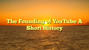The Founding of YouTube A Short History